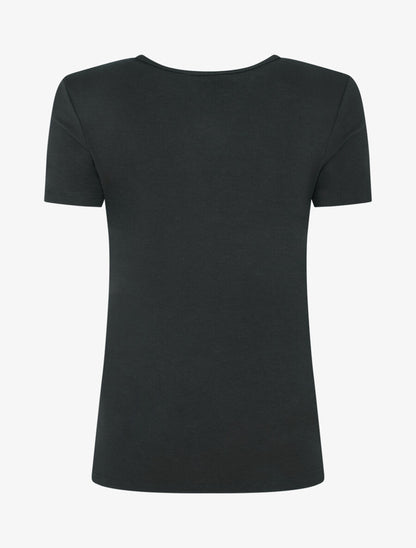 T-shirt à empiècement doré - Noir - 2
