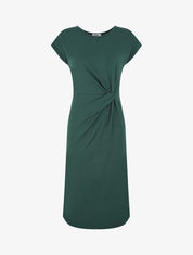 Robe t-shirt à plis - Vert sapin - 5