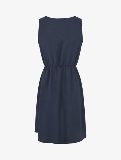 Robe sans manches à boutons décoratifs - Marine - 2