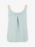 Top uni à bretelles bi-matière - Vert d&