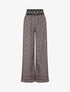 Pantalon fluide coupe flare imprimé petites fleurs - Noir - 1