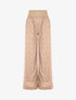 Pantalon fluide coupe flare imprimé petites fleurs - Taupe - 5