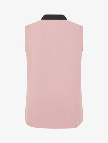 Top droit sans manches à liseré - Rose - 2