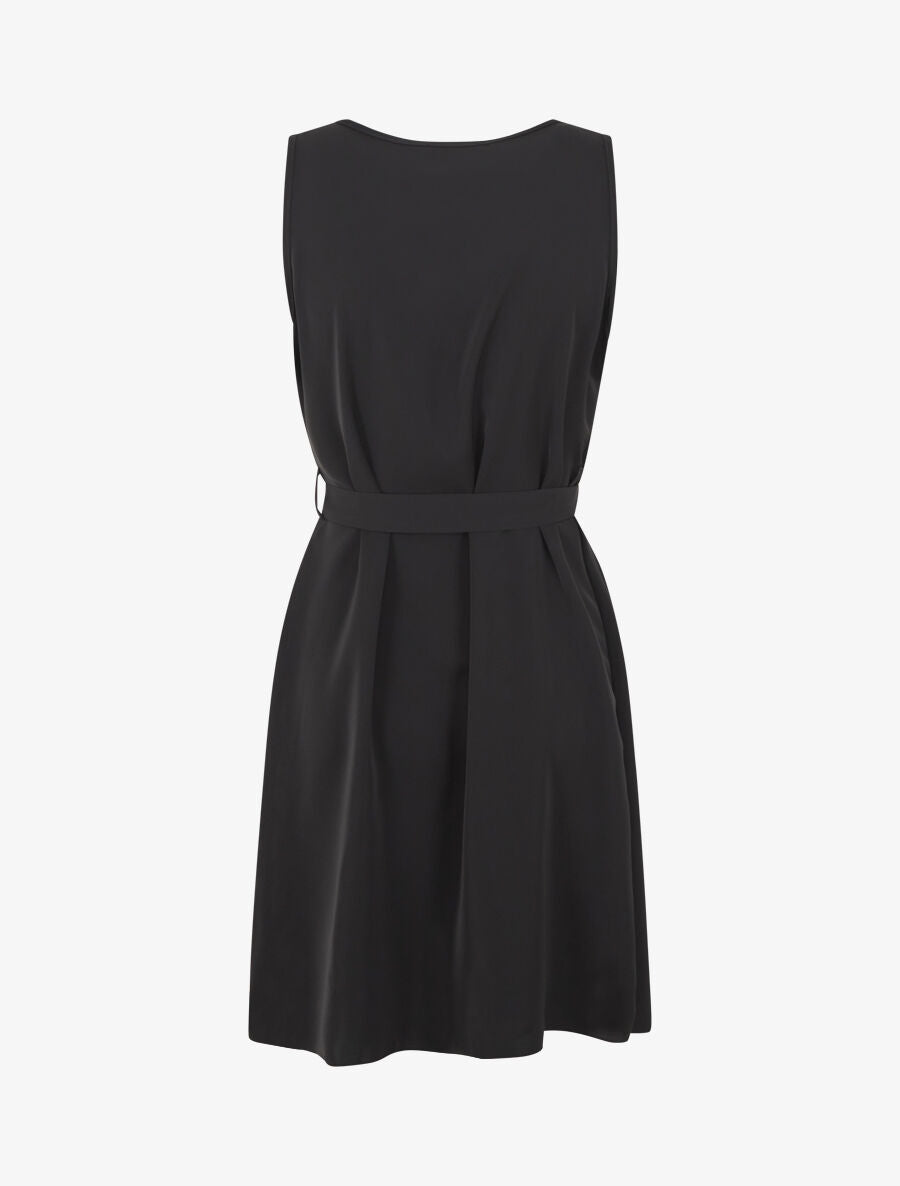 Robe portefeuille sans manches imprimé fantaisie - Noir/marine - 2