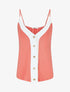 Caraco bicolore boutonné - Rose saumon - 4