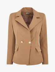 Blazer classique boutonné - Camel - 1