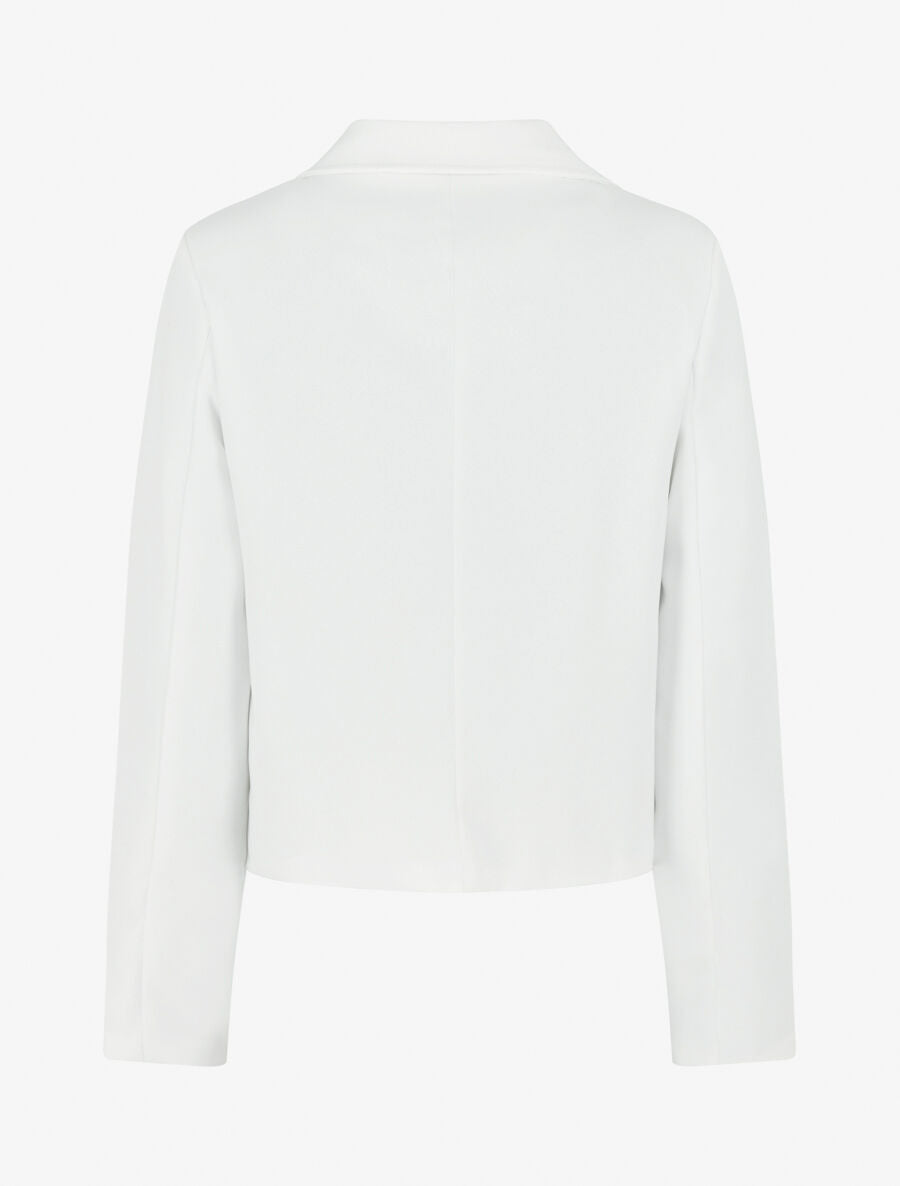 Blazer boutonné à poches - Blanc - 2