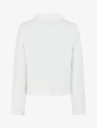 Blazer boutonné à poches - Blanc - 2