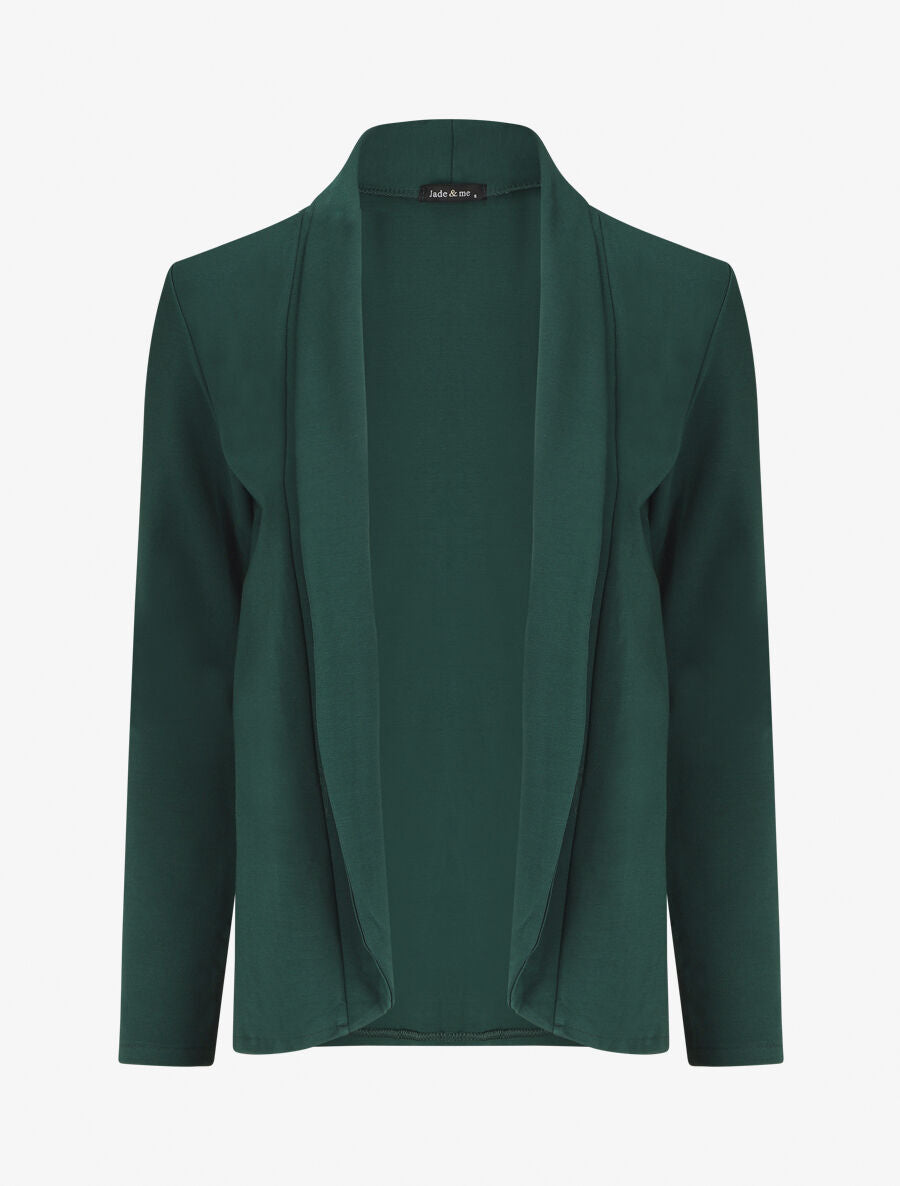 Blazer uni coupe droite - Vert sapin - 1