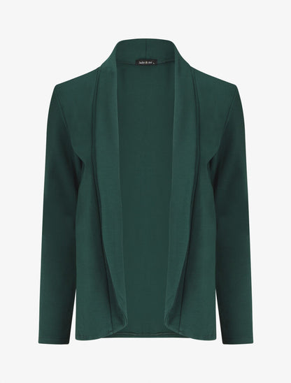 Blazer uni coupe droite - Vert sapin - 1