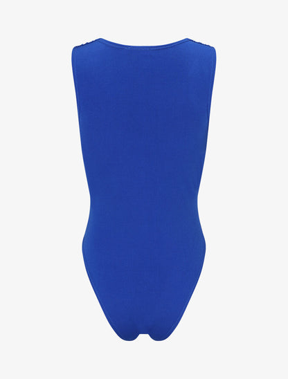 Body sans manches effet drapé - Bleu électrique - 2