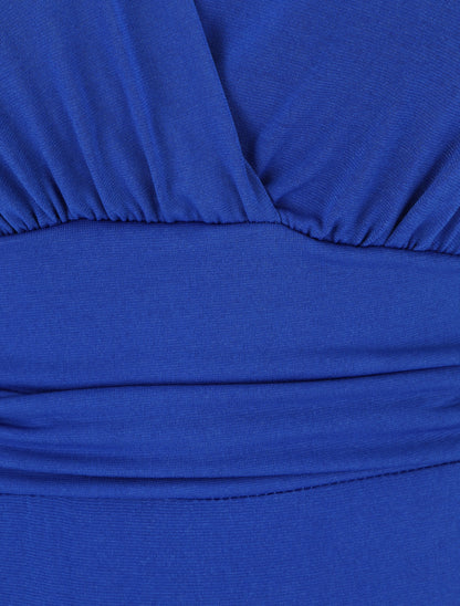 Body sans manches effet drapé - Bleu électrique - 3