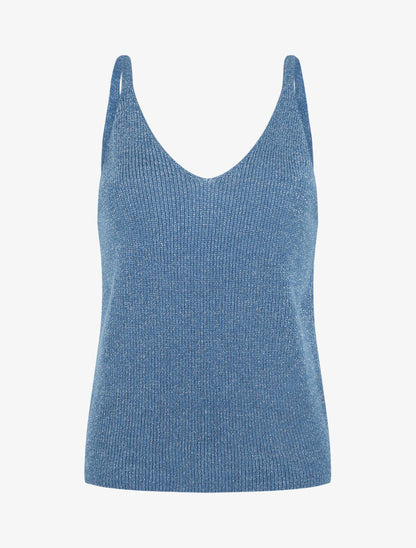 Débardeur en maille pailletée - Bleu - 4
