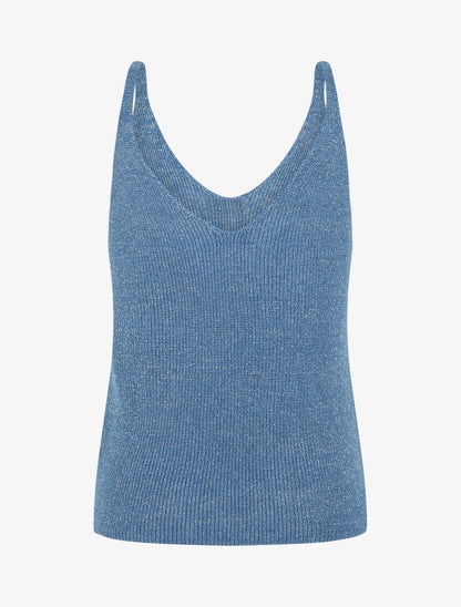 Débardeur en maille pailletée - Bleu - 2
