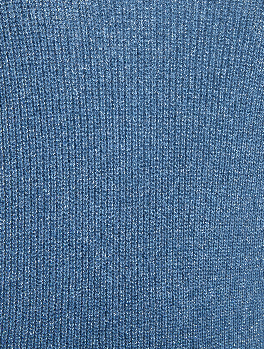Débardeur en maille pailletée - Bleu - 3
