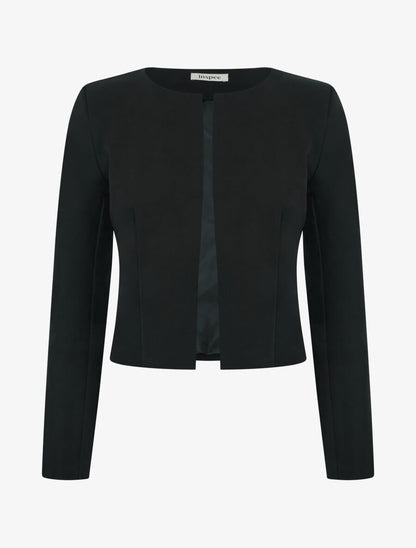 Veste courte ouverte - Noir - 4