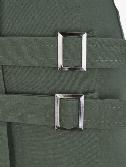 Short court style jupe à lanières - Kaki - 3