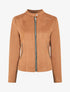 Veste en suédine zippée - Camel - 4