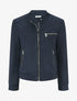 Veste en suédine à poches zippées - Marine - 1