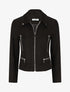 Veste en suédine à zips décoratifs - Noir - 4