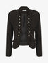 Veste en suédine à boutons décoratifs - Noir - 4