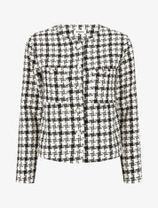 Veste en tweed boutonnée - Blanc - 4