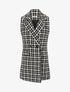 Veste en tweed sans manches - Noir - 1