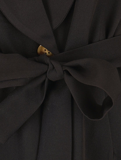 Blazer long uni sans manches - Noir - 3