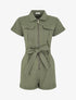 Combishort uni ceinturé et zippé - Kaki - 5
