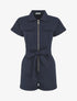 Combishort uni ceinturé et zippé - Marine - 1