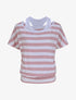 Top marinière coupe boule à débardeur intégré - Rose - 1