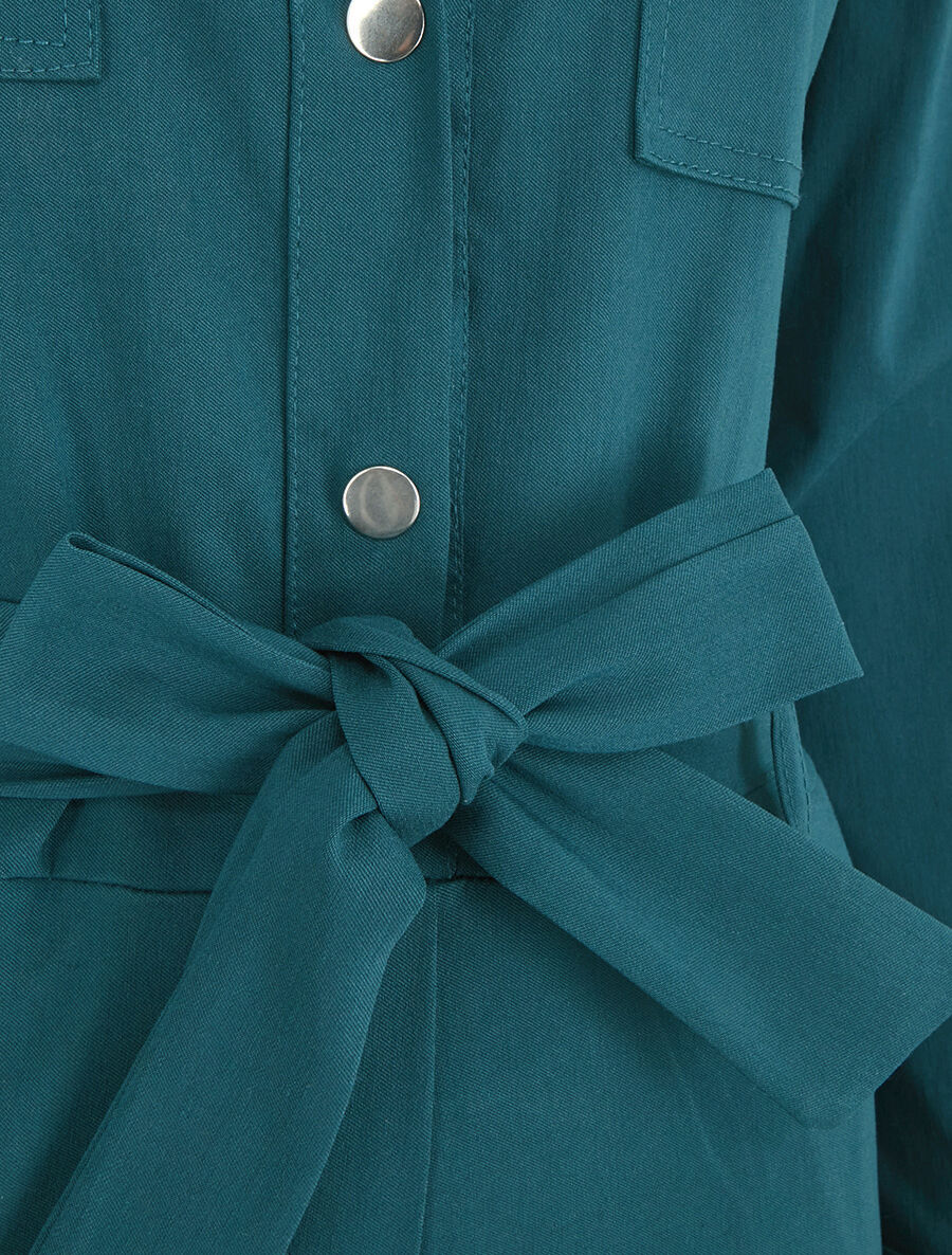 Combinaison stretch coupe slim - Bleu canard - 3