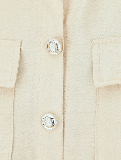 Chemise unie fluide - Beige - 3