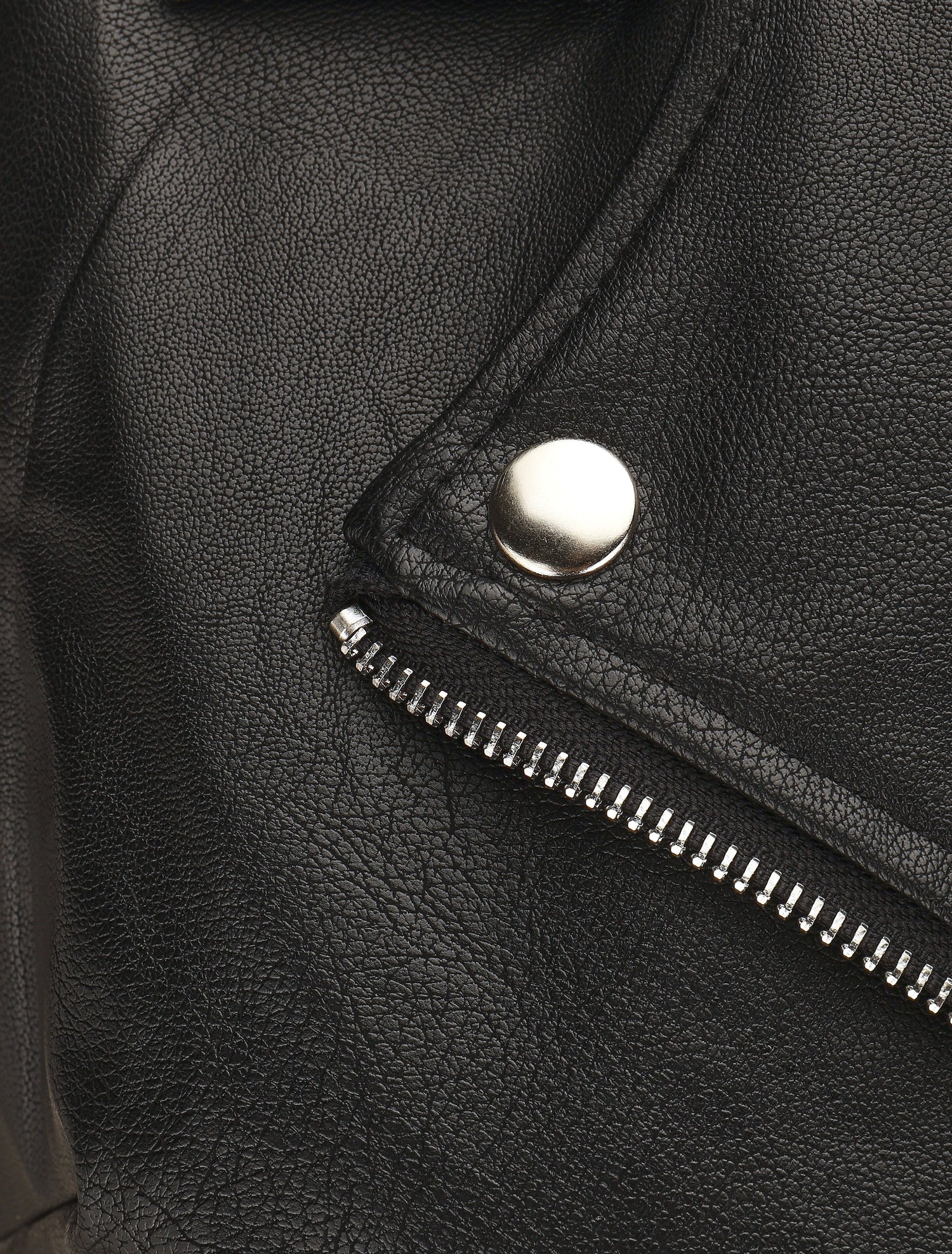 Robe en simili à fermeture zippée et ceinturée - Noir - 3