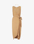 Robe longue style portefeuille - Camel - 4