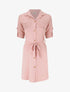 Robe chemise à manches retroussables - Rose - 1