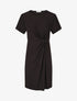 Robe mi-longue à noeud - Noir - 1