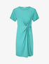 Robe mi-longue à noeud - Bleu clair - 1