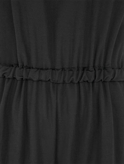Combinaison ample bretelles à noeud - Noir - 3