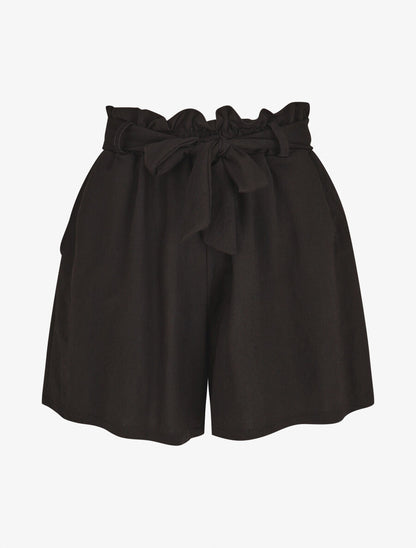 Short évasé taille haute - Noir - 4