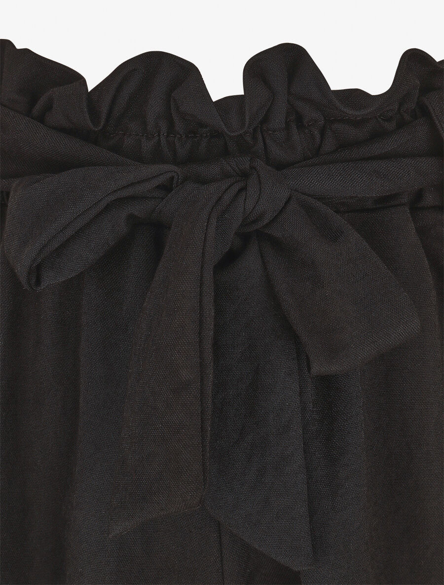 Short évasé taille haute - Noir - 3