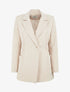 Blazer mi-long élastiqué et boutonné - Beige - 1