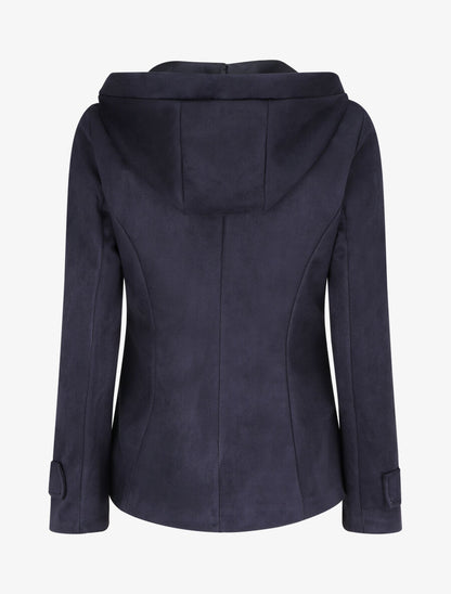 Veste en suédine à capuche - Marine - 2