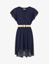 Robe texturée en voile - Marine - 4