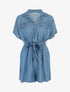 Combishort style chemise manches courtes - Bleu clair - 1
