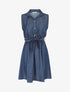 Robe mi-longue fluide sans manches - Bleu denim - 1