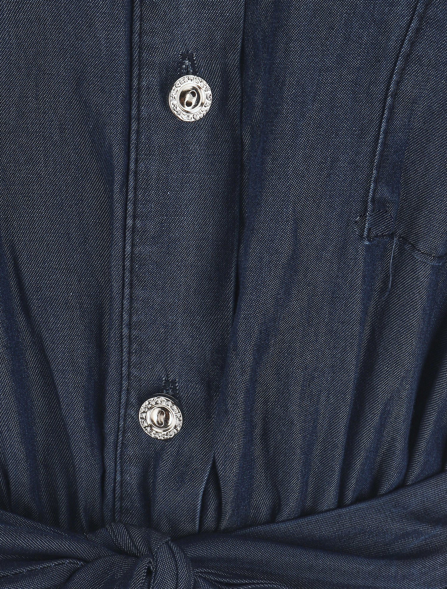 Robe longue évasée manches courtes - Bleu foncé - 3