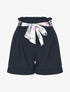 Short élastiqué uni - Marine - 1