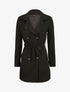 Trench droit court uni - Noir - 1