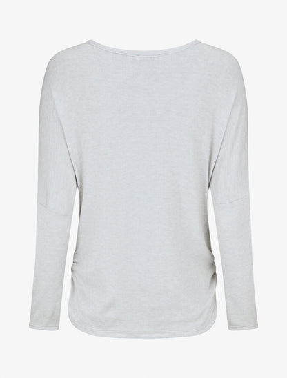 Pull fin à message floqué - Gris - 2